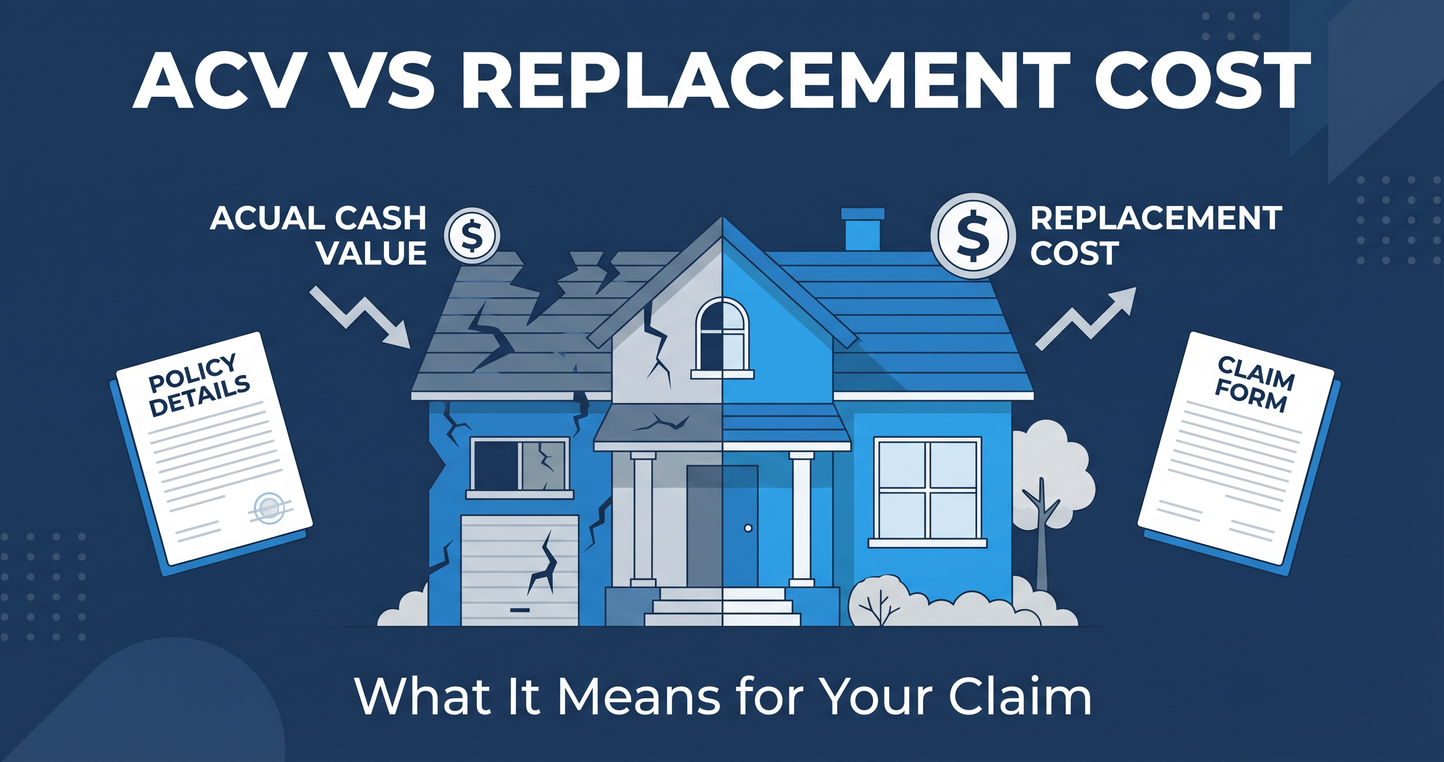 Actual Cash Value vs Replacement Cost: What It Means for Your Claim