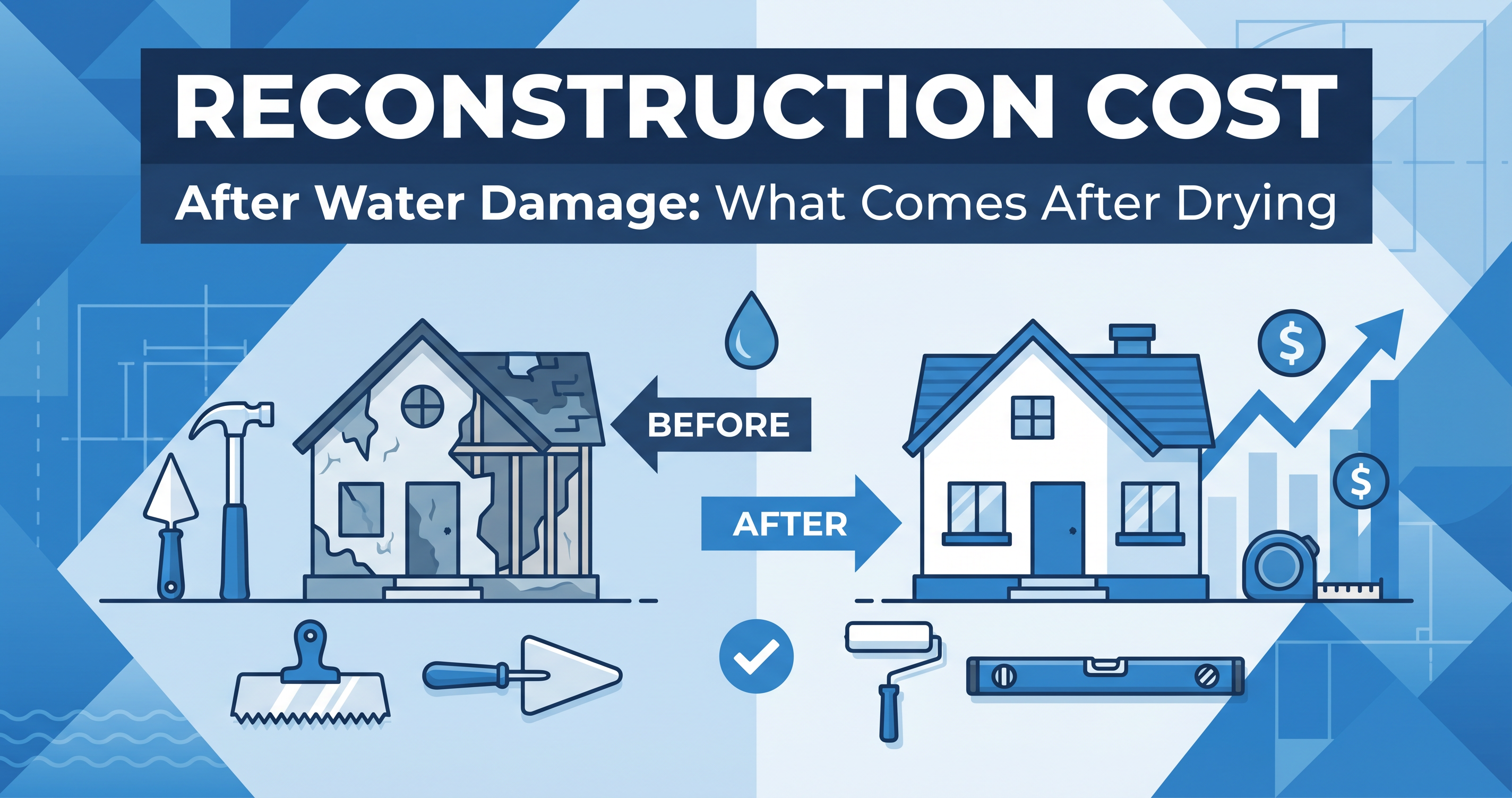 Home Reconstruction Cost After Water Damage: What Comes After Drying