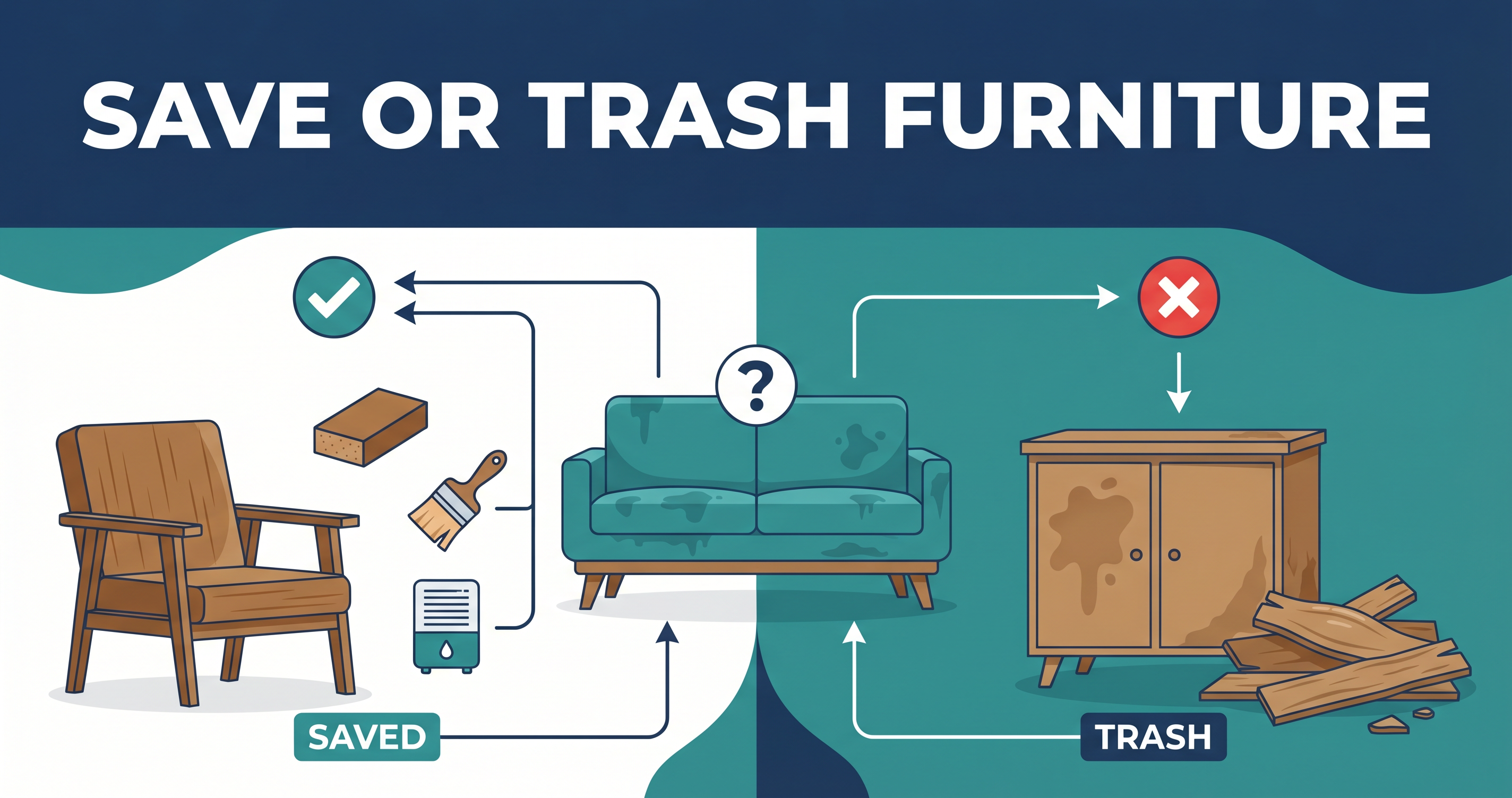 Water Damaged Furniture: What Can Be Saved and What Can't