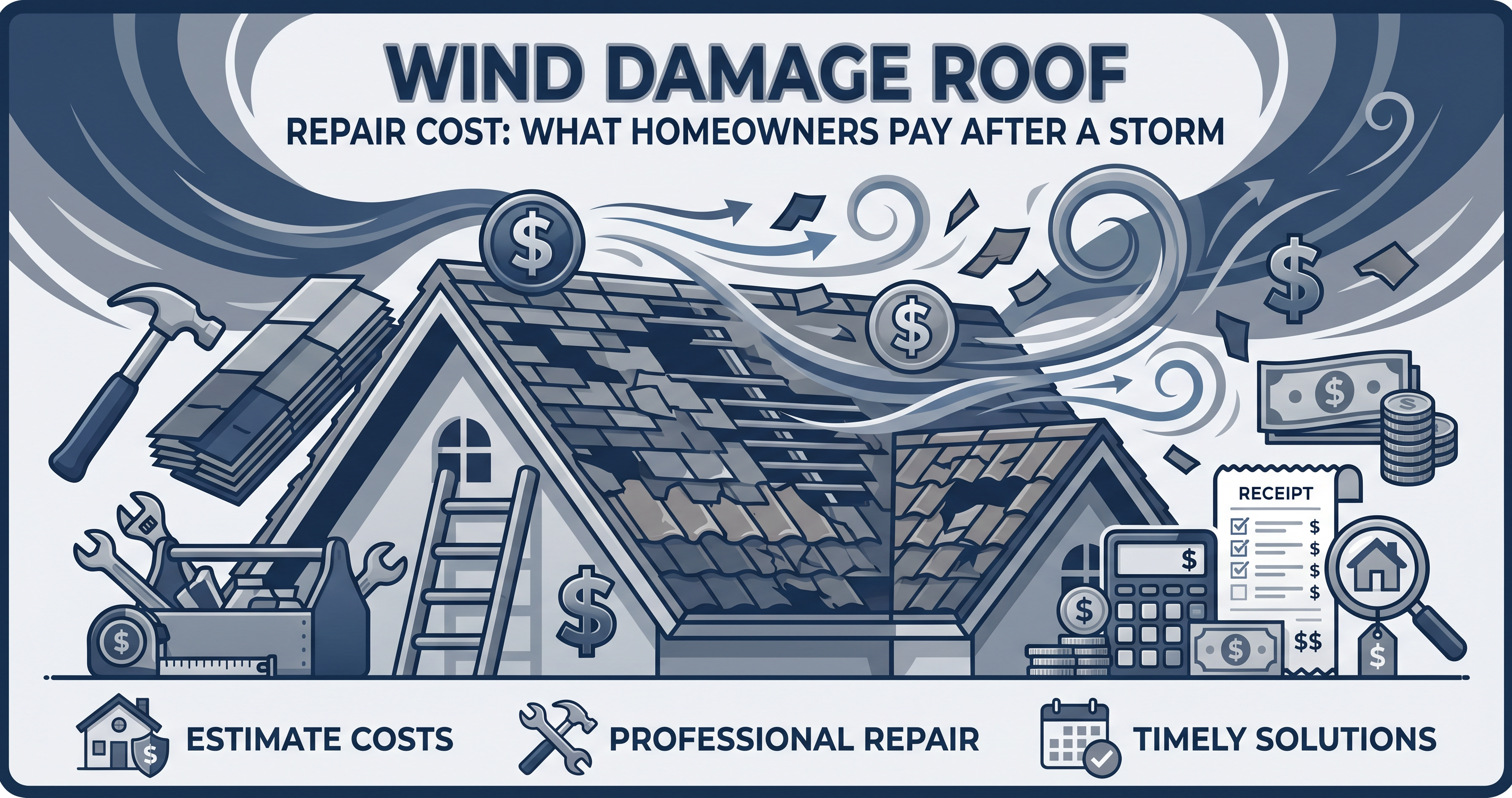 Wind Damage Roof Repair Cost: What Homeowners Pay After a Storm